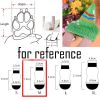 4 Pcs Knitted Dog Socks-Red with White Snowflakes